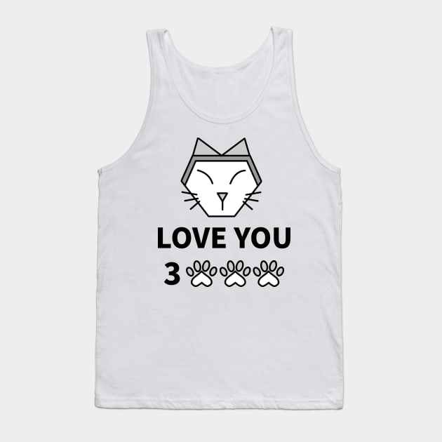 CATS LOVE YOU 3000 Tank Top by MoreThanThat